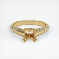 18K Yellow Gold Pave Ring Setting Image