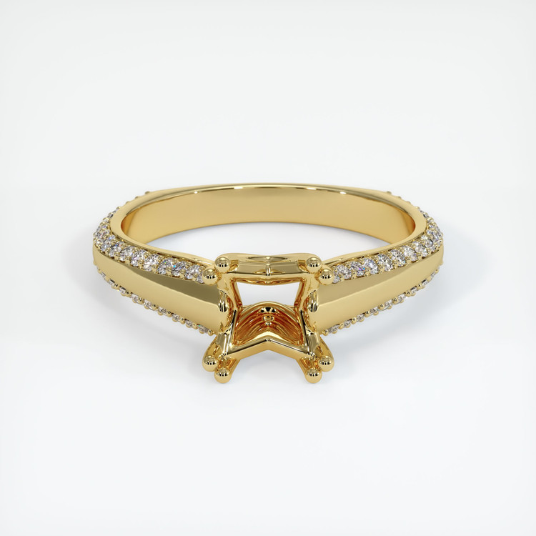 18K Yellow Gold Pave Ring Setting