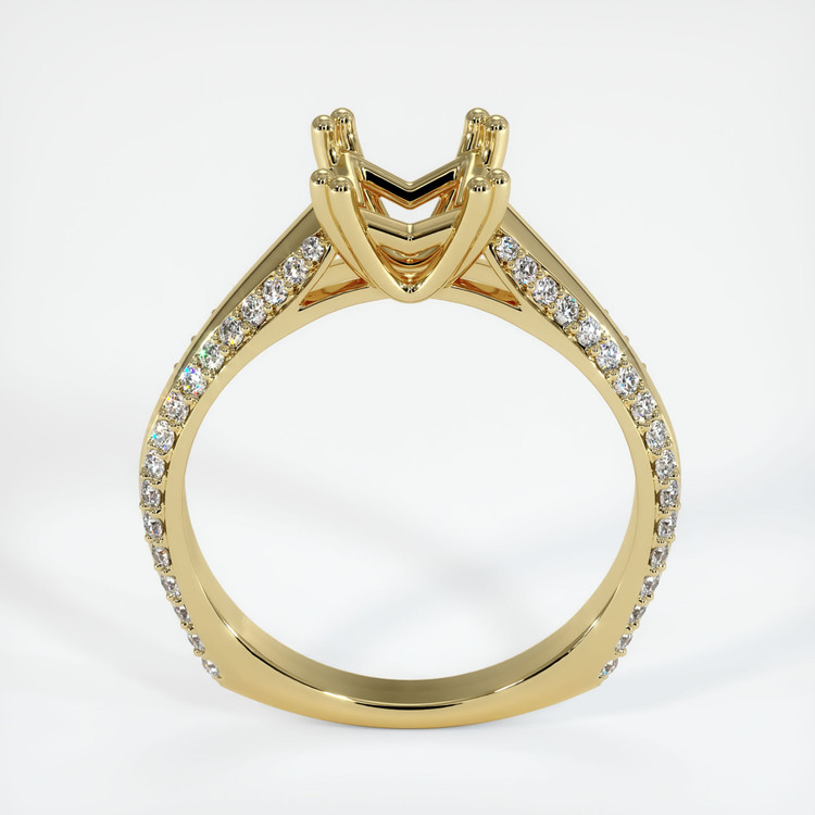 18K Yellow Gold Pave Ring Setting