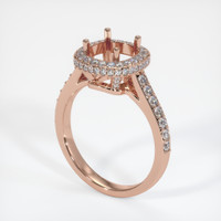 14K Rose Gold Pave Ring Setting Video