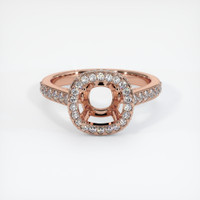 14K Rose Gold Pave Ring Setting Image
