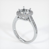 10K White Gold Pave Ring Setting Video