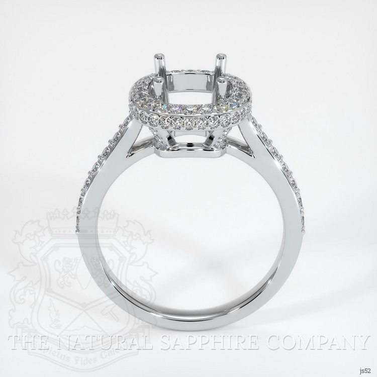 10K White Gold Pave Ring Setting