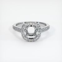14K White Gold Pave Ring Setting Image