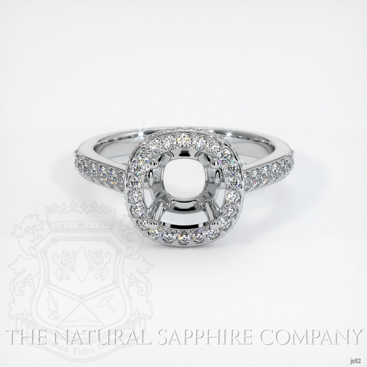14K White Gold Pave Ring Setting