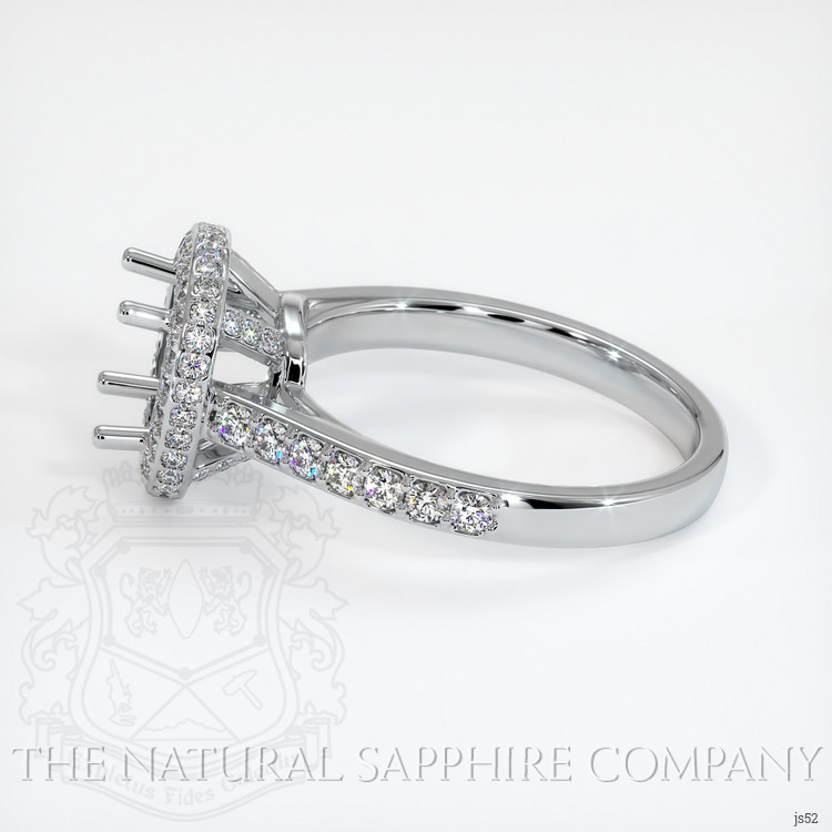 14K White Gold Pave Ring Setting
