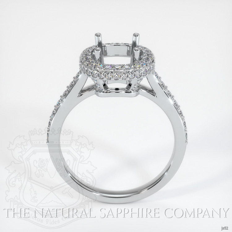 14K White Gold Pave Ring Setting