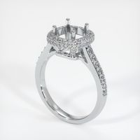 18K White Gold Pave Ring Setting Video