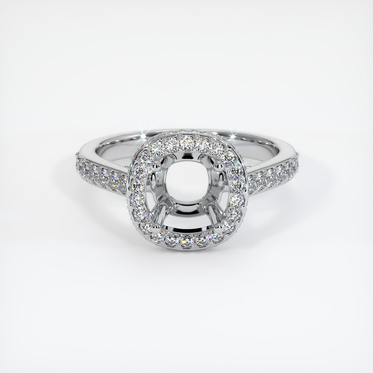 18K White Gold Pave Ring Setting