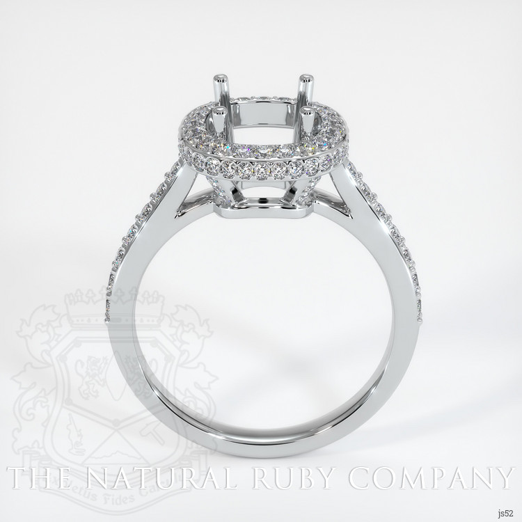 18K White Gold Pave Ring Setting