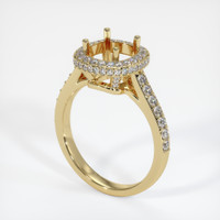 10K Yellow Gold Pave Ring Setting Video