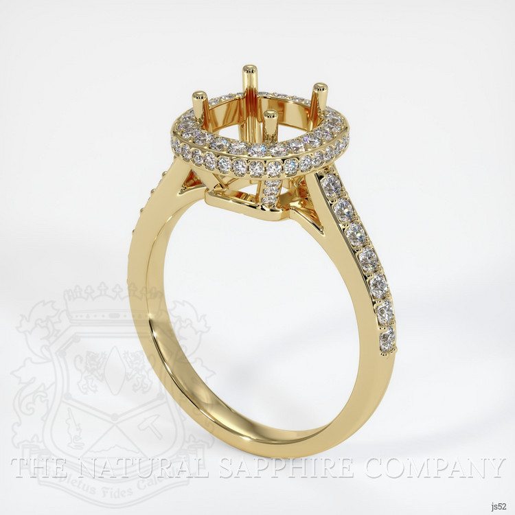 10K Yellow Gold Pave Ring Setting