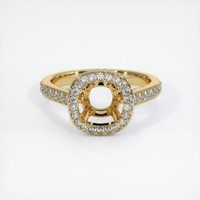 14K Yellow Gold Pave Ring Setting Image