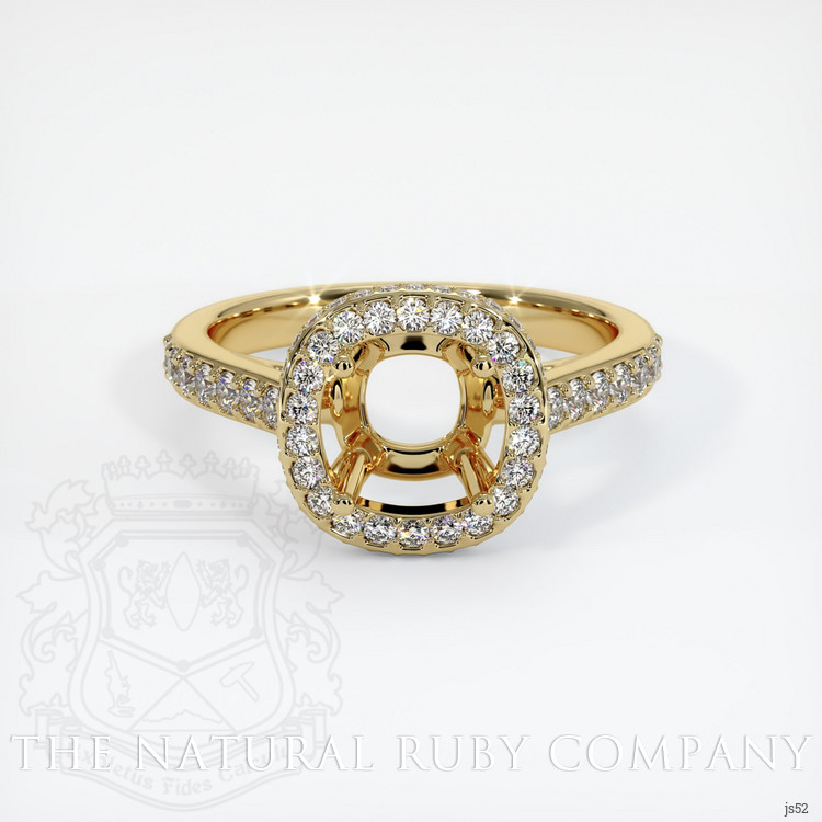 14K Yellow Gold Pave Ring Setting
