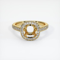 18K Yellow Gold Pave Ring Setting Image