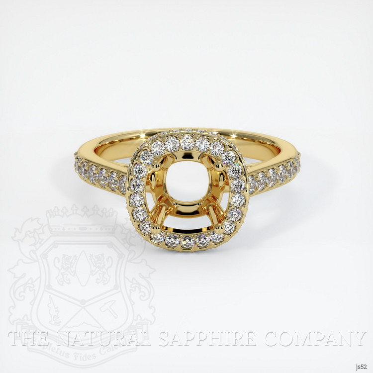 18K Yellow Gold Pave Ring Setting