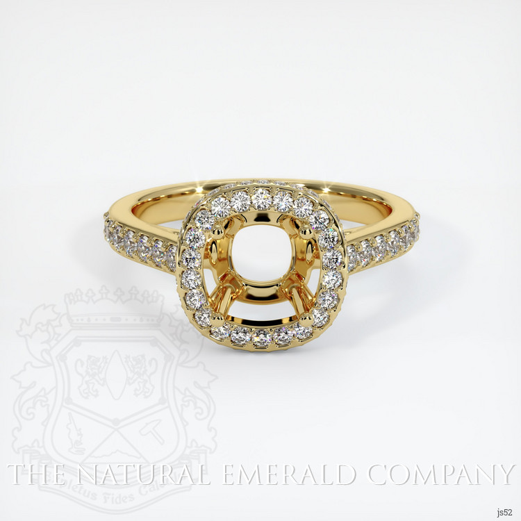 18K Yellow Gold Pave Ring Setting