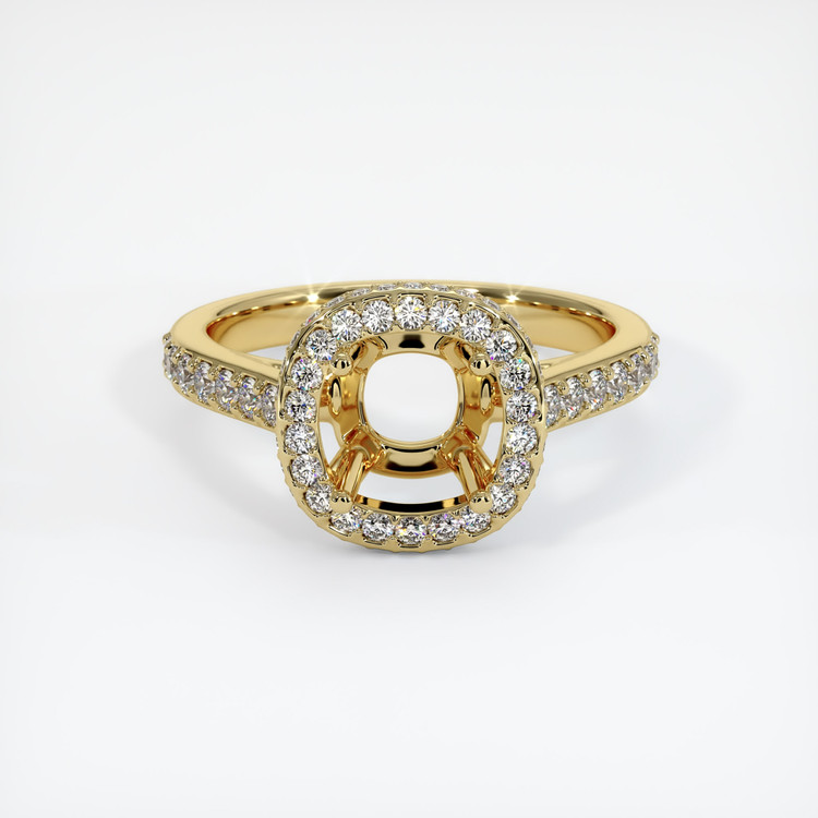 18K Yellow Gold Pave Ring Setting