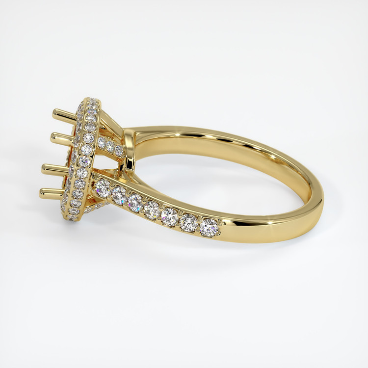 18K Yellow Gold Pave Ring Setting