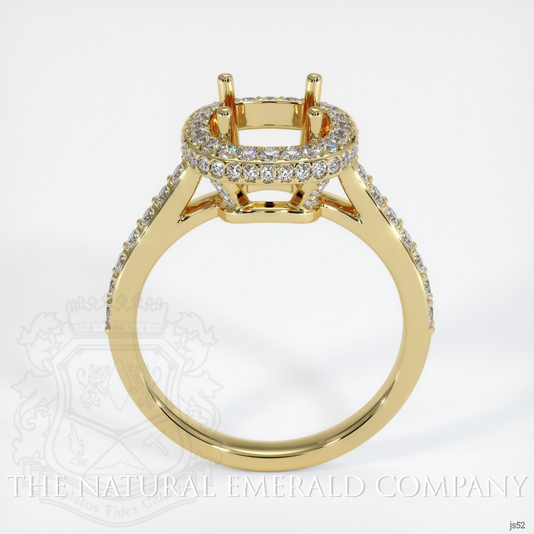 18K Yellow Gold Pave Ring Setting