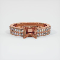14K Rose Gold Pave Ring Setting Image