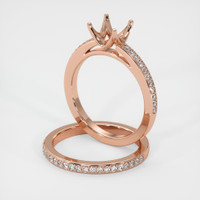 14K Rose Gold Pave Ring Setting Image