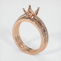 18K Rose Gold Pave Ring Setting Video