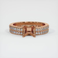 18K Rose Gold Pave Ring Setting Image