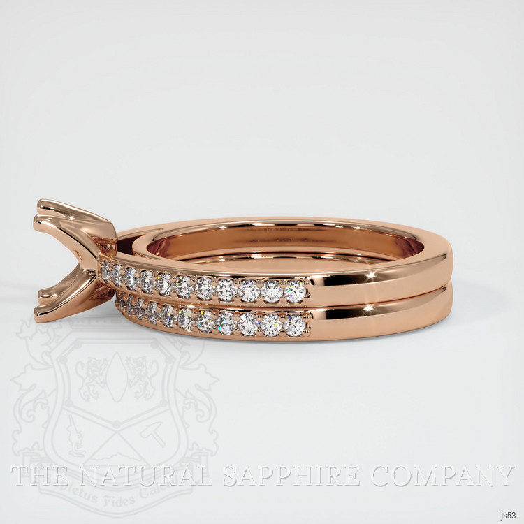 18K Rose Gold Pave Ring Setting