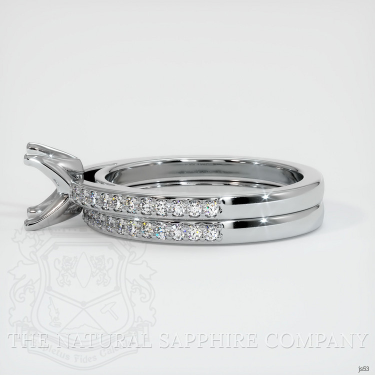 10K White Gold Pave Ring Setting