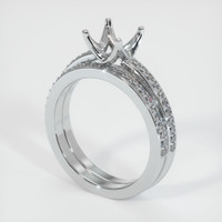 14K White Gold Pave Ring Setting Video