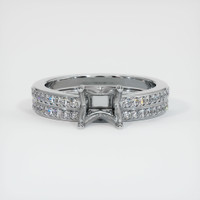 14K White Gold Pave Ring Setting Image