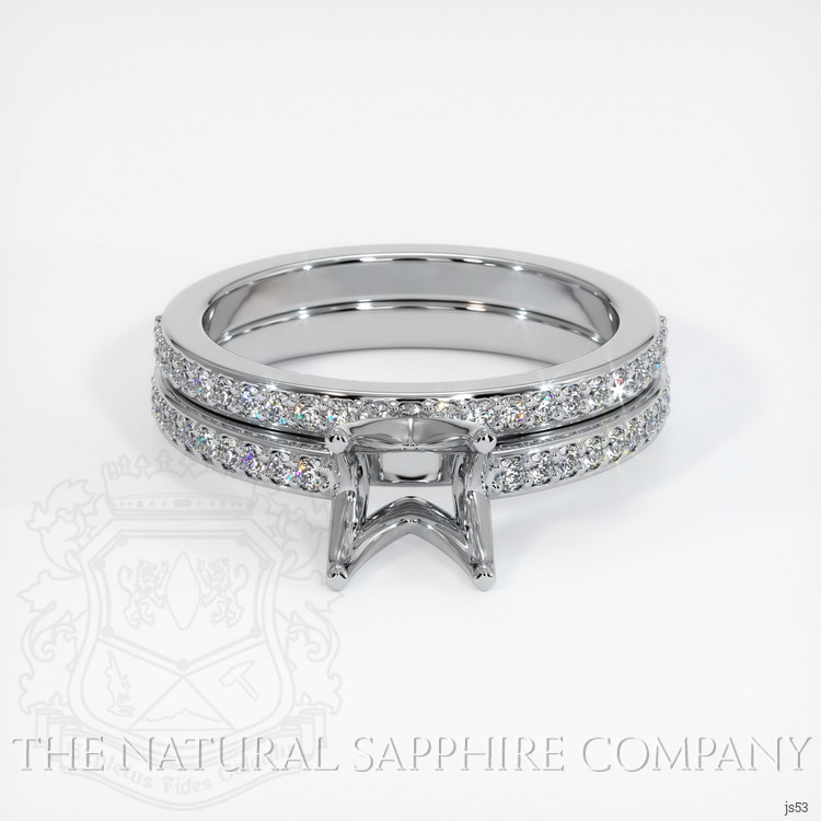 14K White Gold Pave Ring Setting