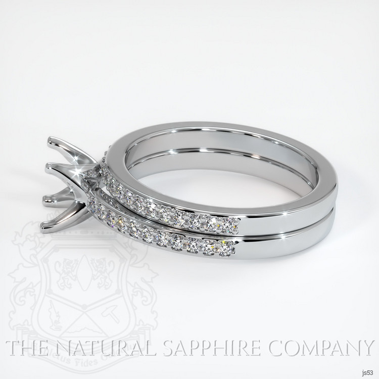 14K White Gold Pave Ring Setting
