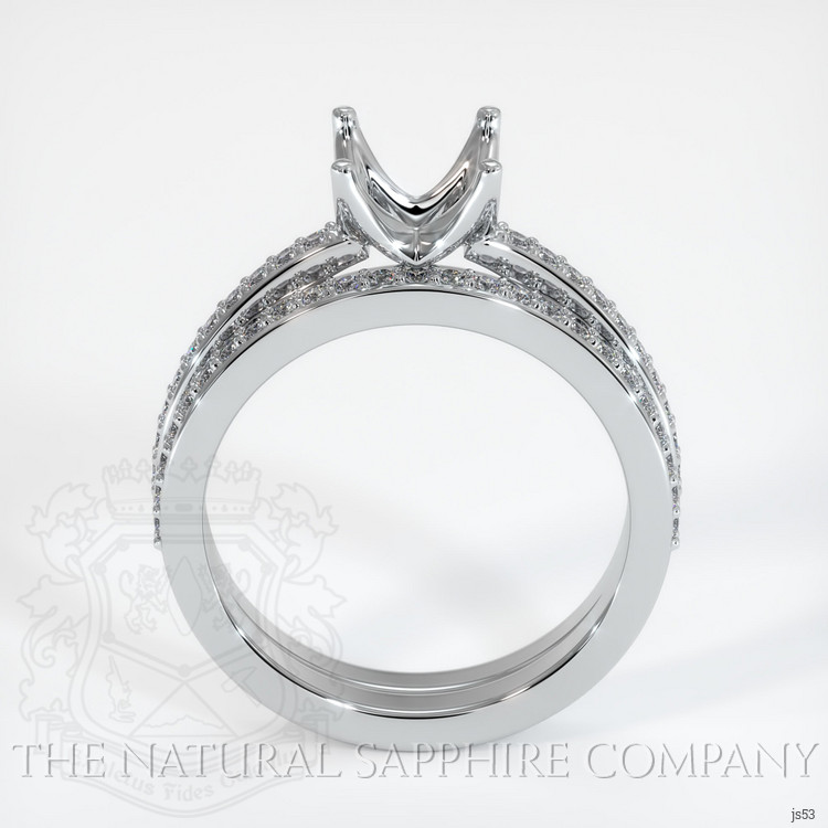 14K White Gold Pave Ring Setting