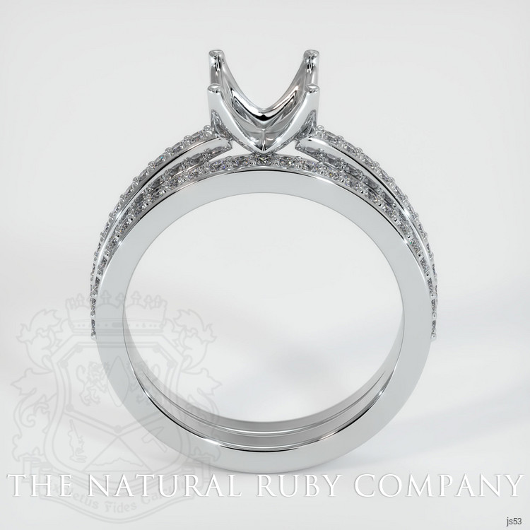 14K White Gold Pave Ring Setting