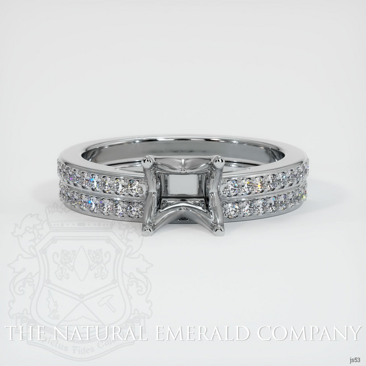 18K White Gold Pave Ring Setting
