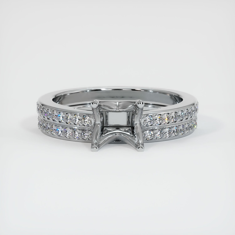 18K White Gold Pave Ring Setting