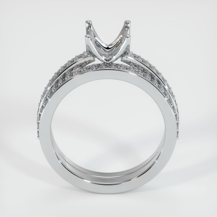 18K White Gold Pave Ring Setting
