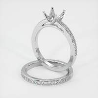18K White Gold Pave Ring Setting Image