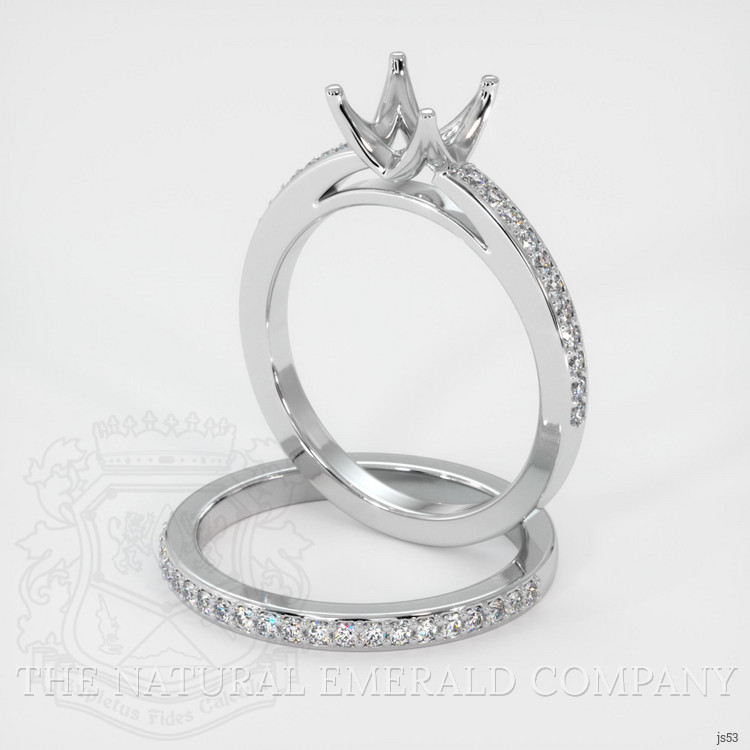 18K White Gold Pave Ring Setting