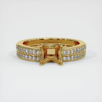 14K Yellow Gold Pave Ring Setting Image