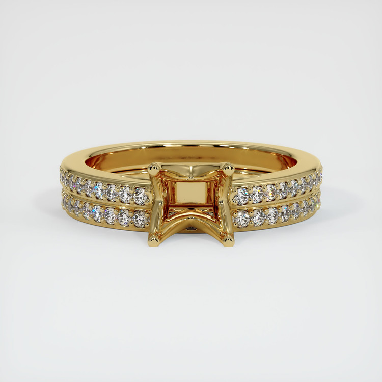 14K Yellow Gold Pave Ring Setting