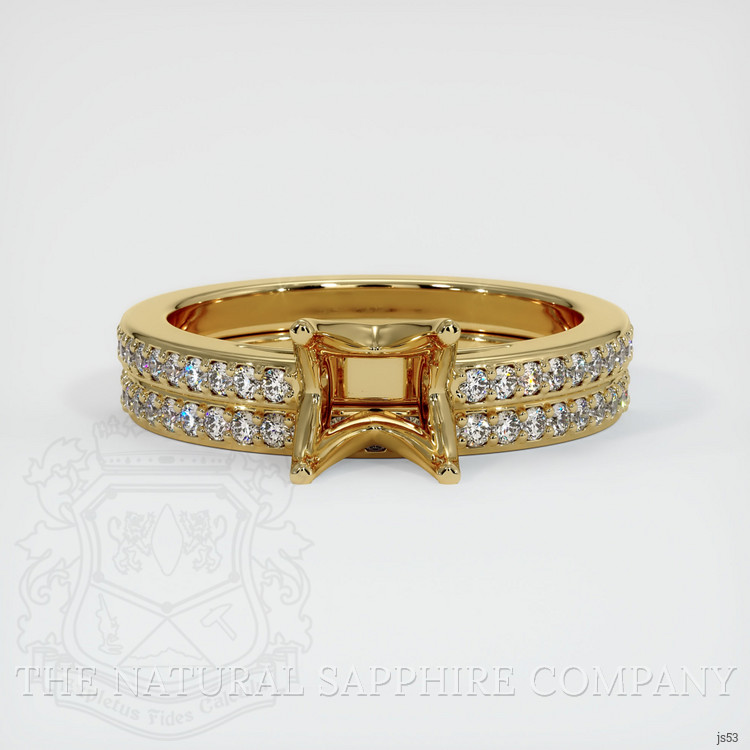 14K Yellow Gold Pave Ring Setting