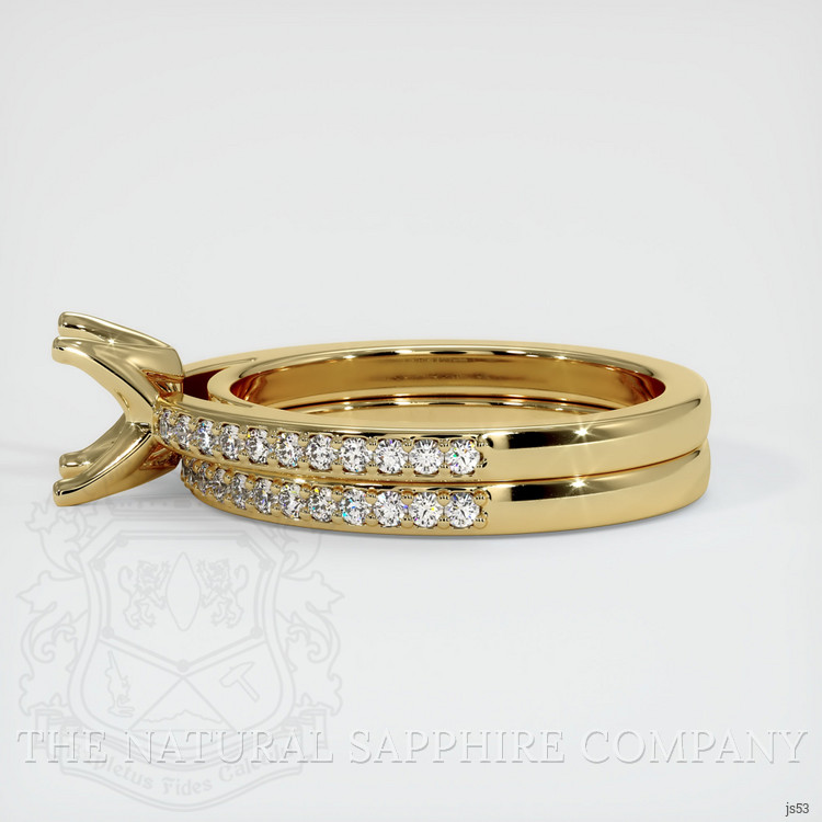 14K Yellow Gold Pave Ring Setting
