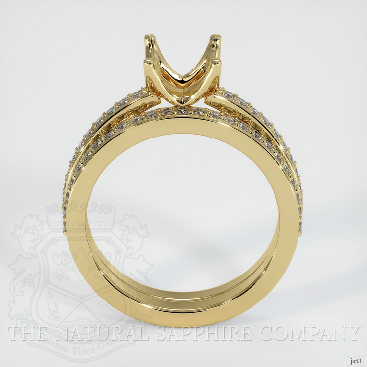 14K Yellow Gold Pave Ring Setting