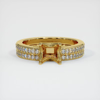 18K Yellow Gold Pave Ring Setting Image