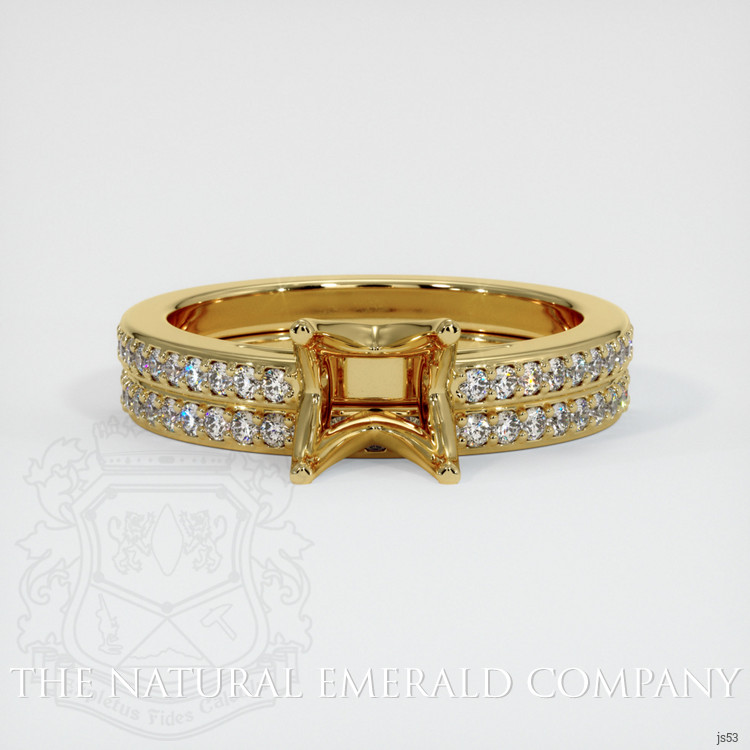 18K Yellow Gold Pave Ring Setting