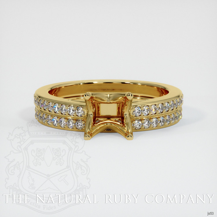 18K Yellow Gold Pave Ring Setting