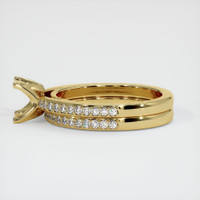 18K Yellow Gold Pave Ring Setting Image